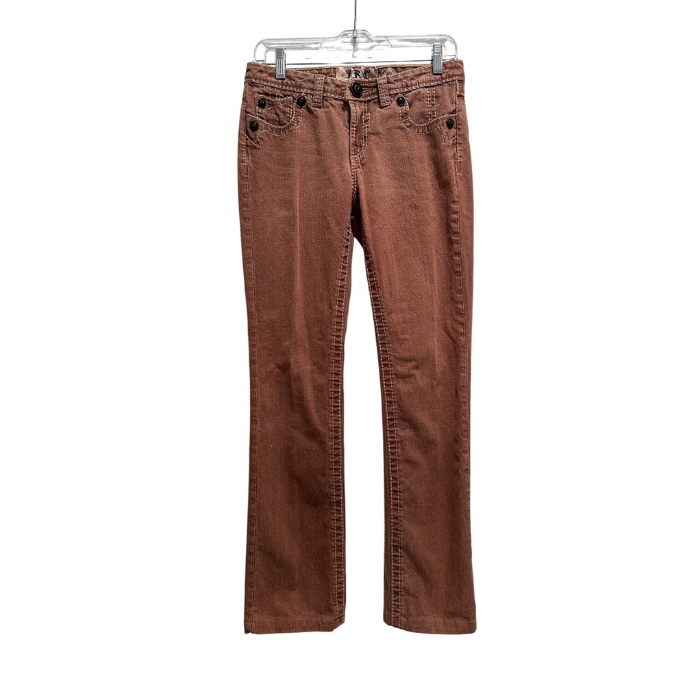 JRC Indian Rock Culture Brown Denim Jeans Size 30‎ Y2K Western Low Rise Grunge